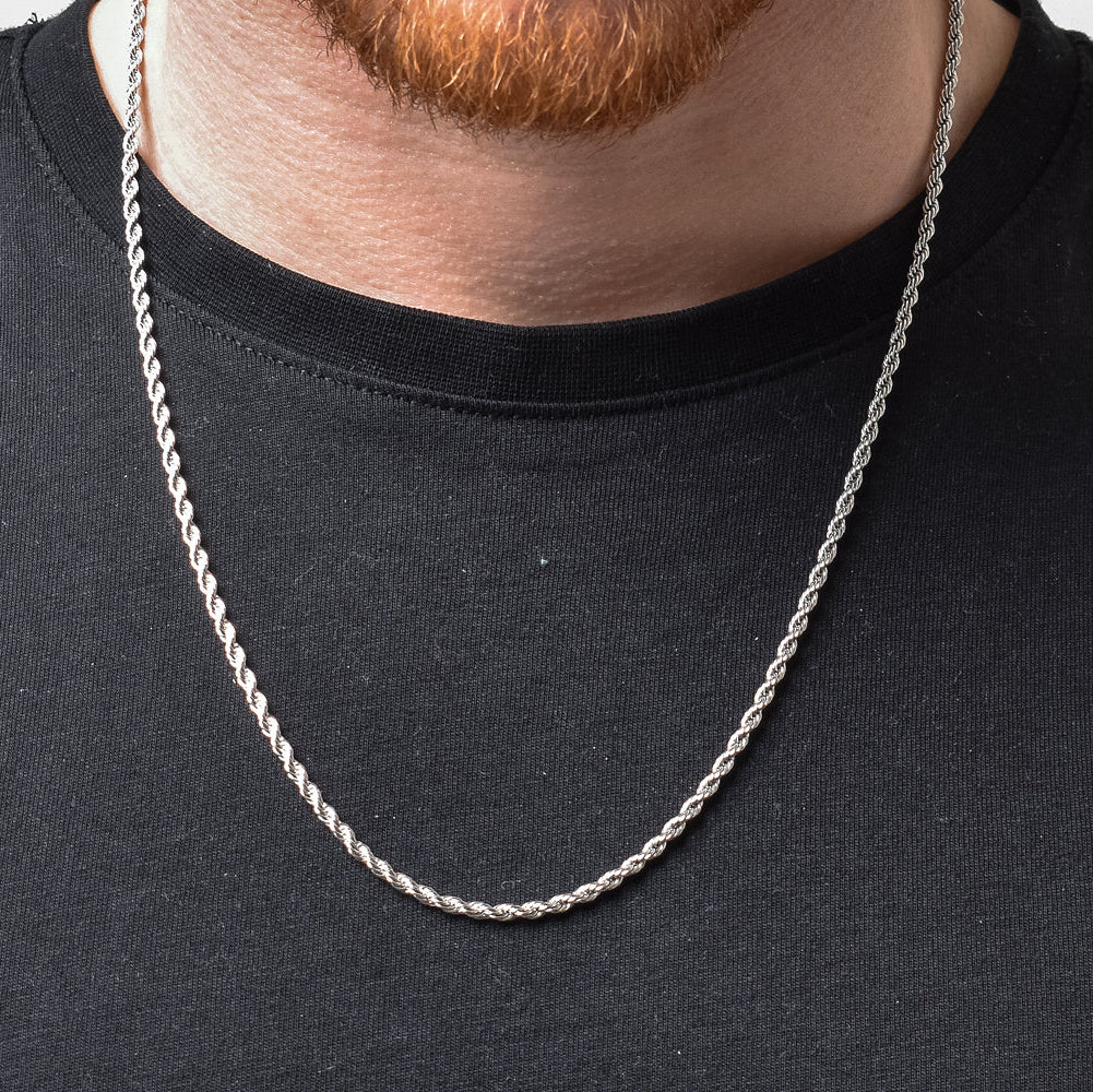 Silver Rope Chain - 3mm - Image 6
