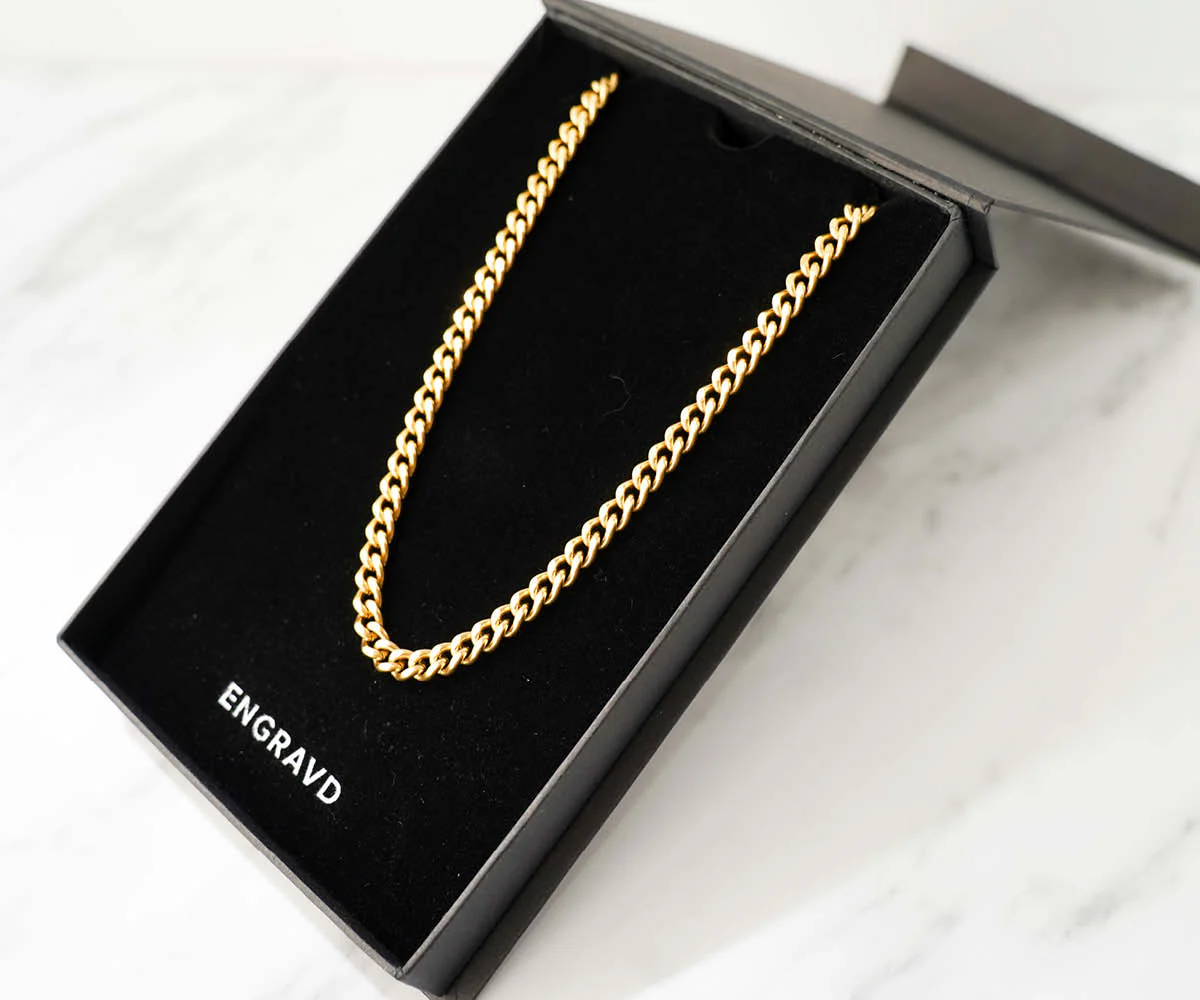 Gold Cuban Link Chain - 5mm - Image 5