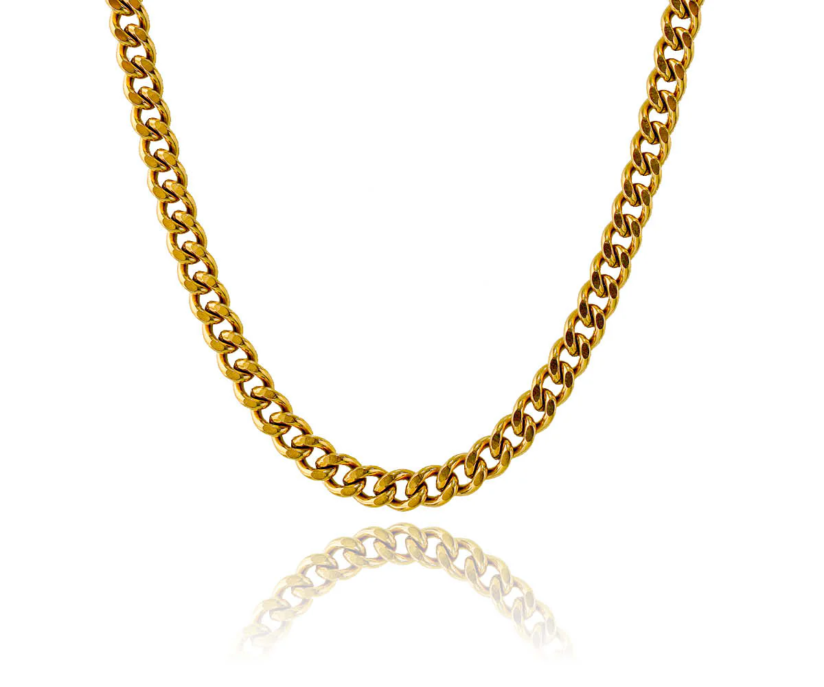 Gold Cuban Link Chain - 8mm - Image 7