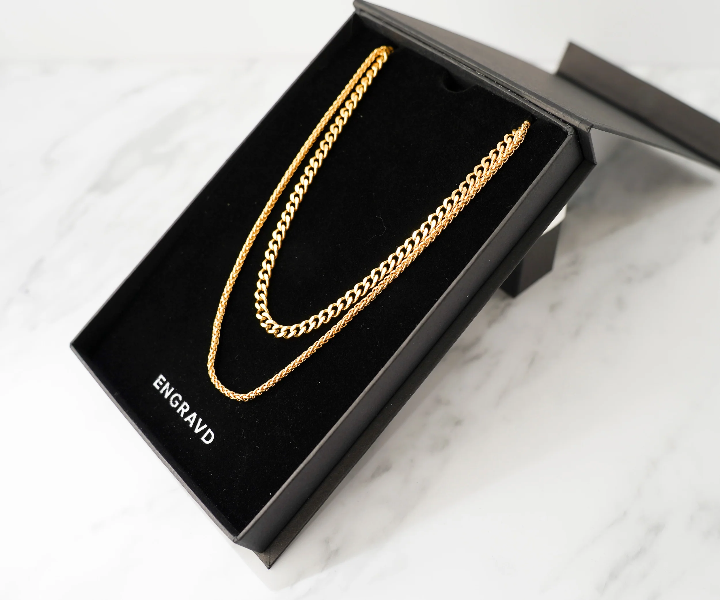 Gold Cuban Link + Rope Chain Stack - Image 4