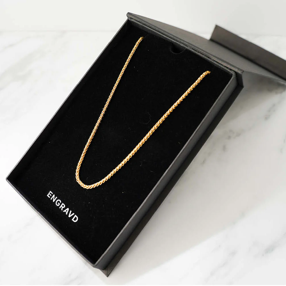 Gold Wheat Chain - 3mm - Image 3