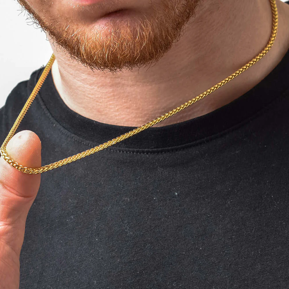 Gold Wheat Chain - 3mm - Image 5