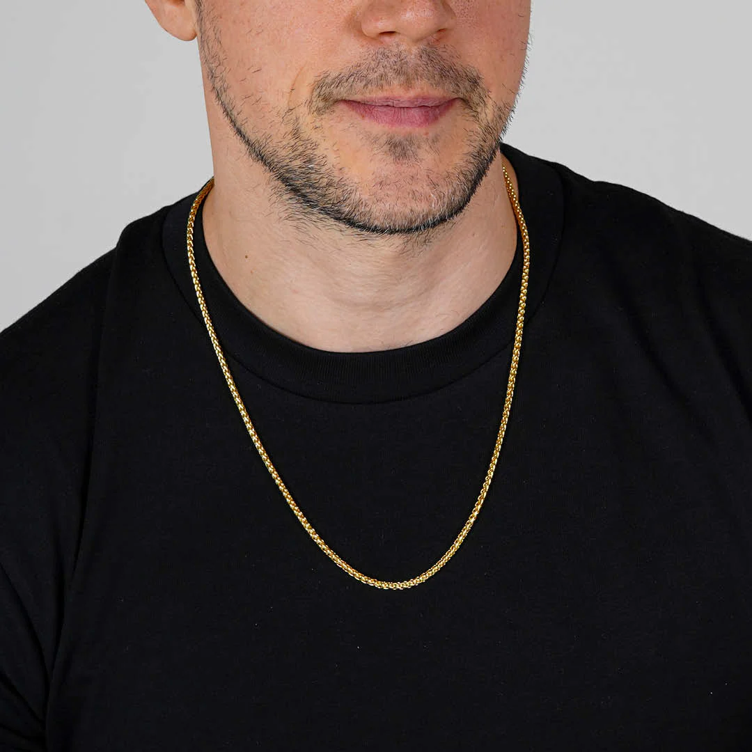 Gold Wheat Chain - 3mm - Image 7