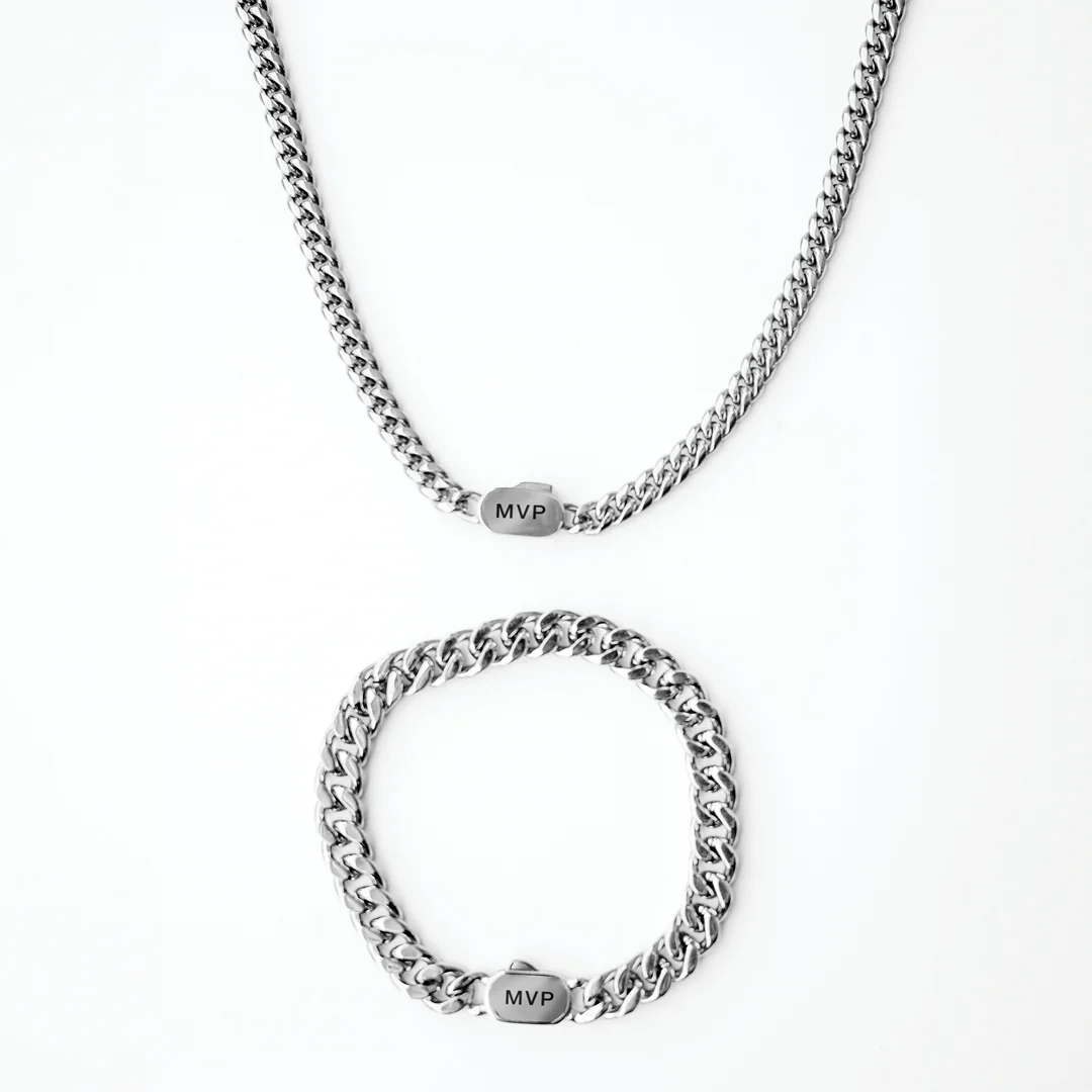 Silver Cuban Chain Bracelet - Image 5