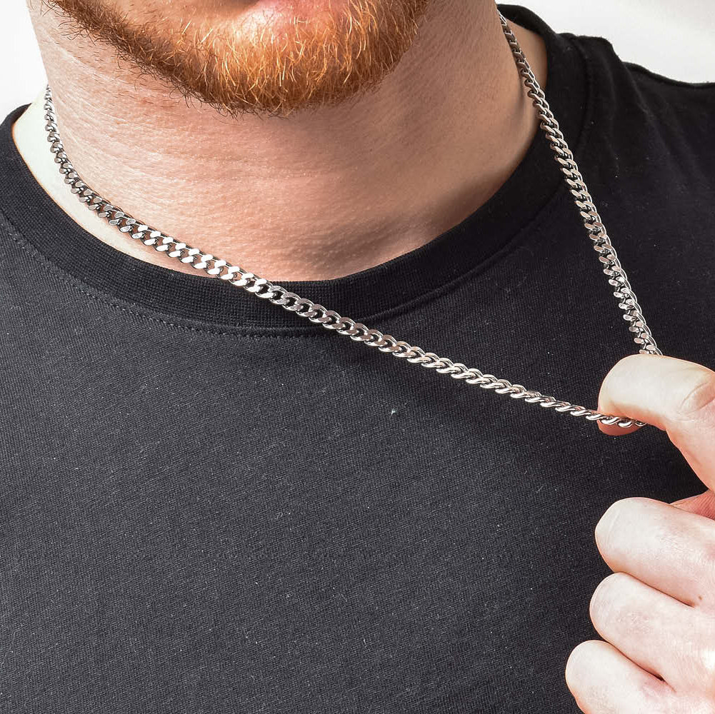 Silver Cuban Link Chain - 5mm - Image 10
