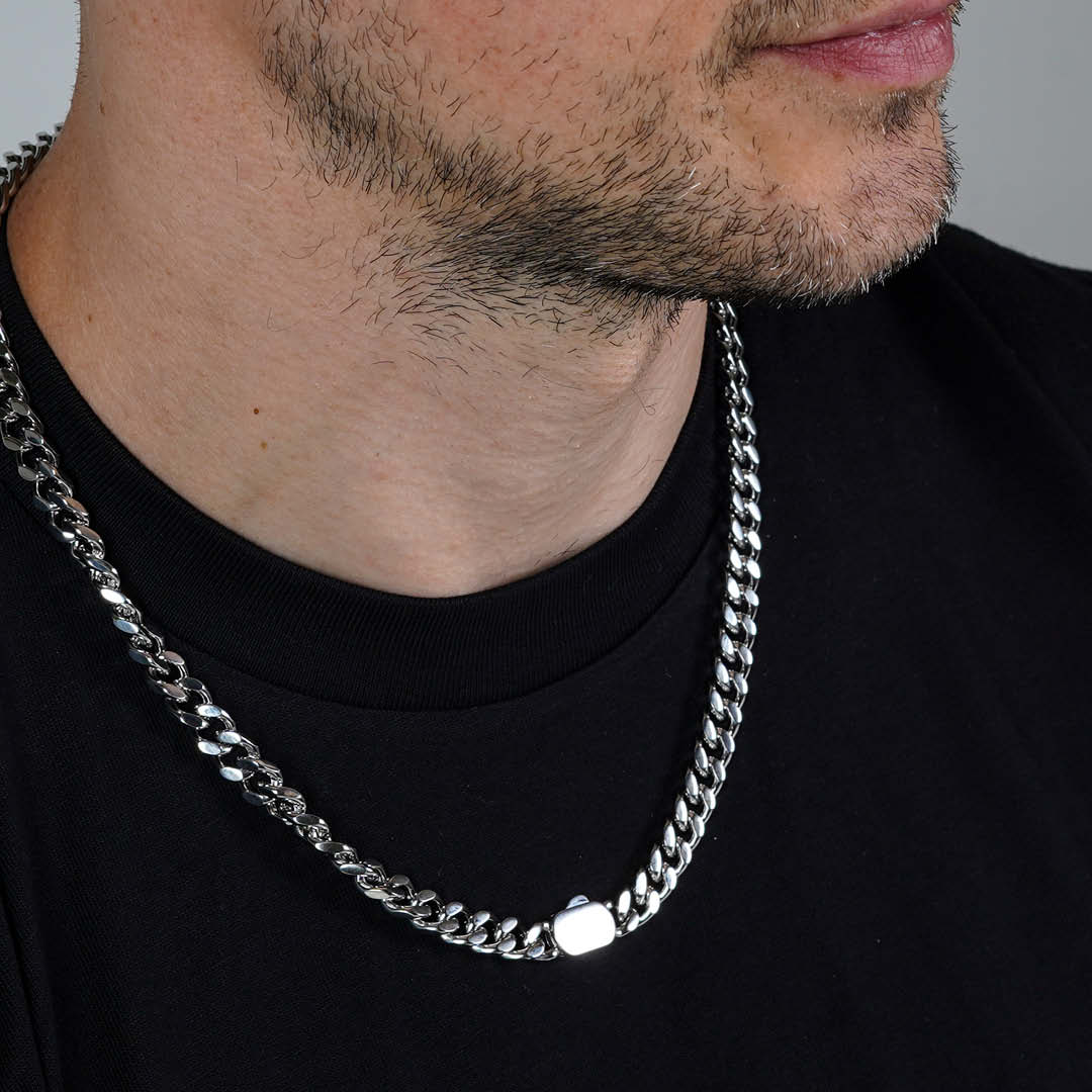 Silver Cuban Link Chain - 5mm - Image 3