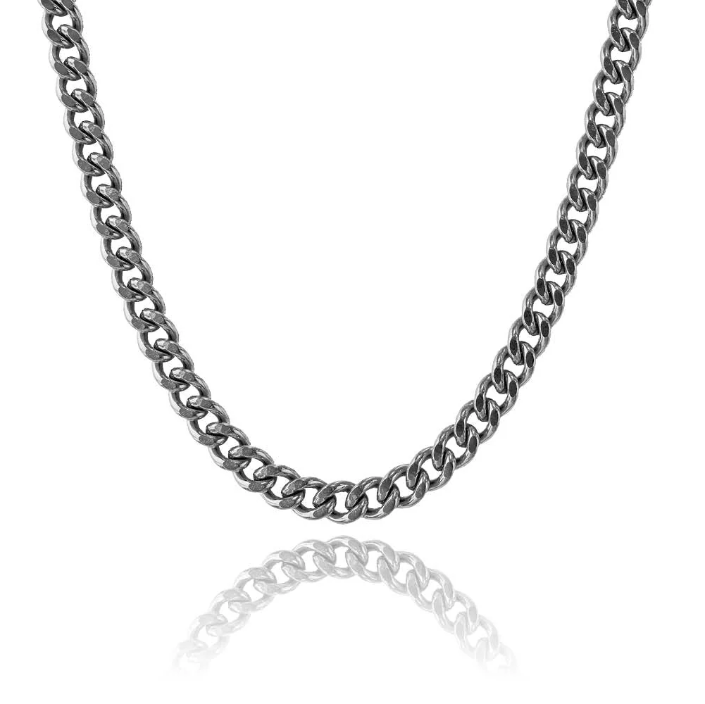 Silver Cuban Link Chain - 8mm - Image 5