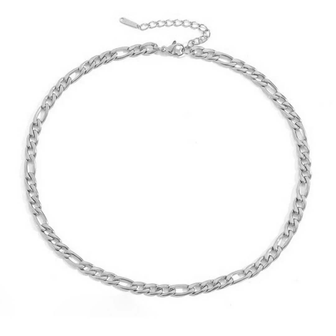 Silver Figaro Chain - 5mm - Image 4