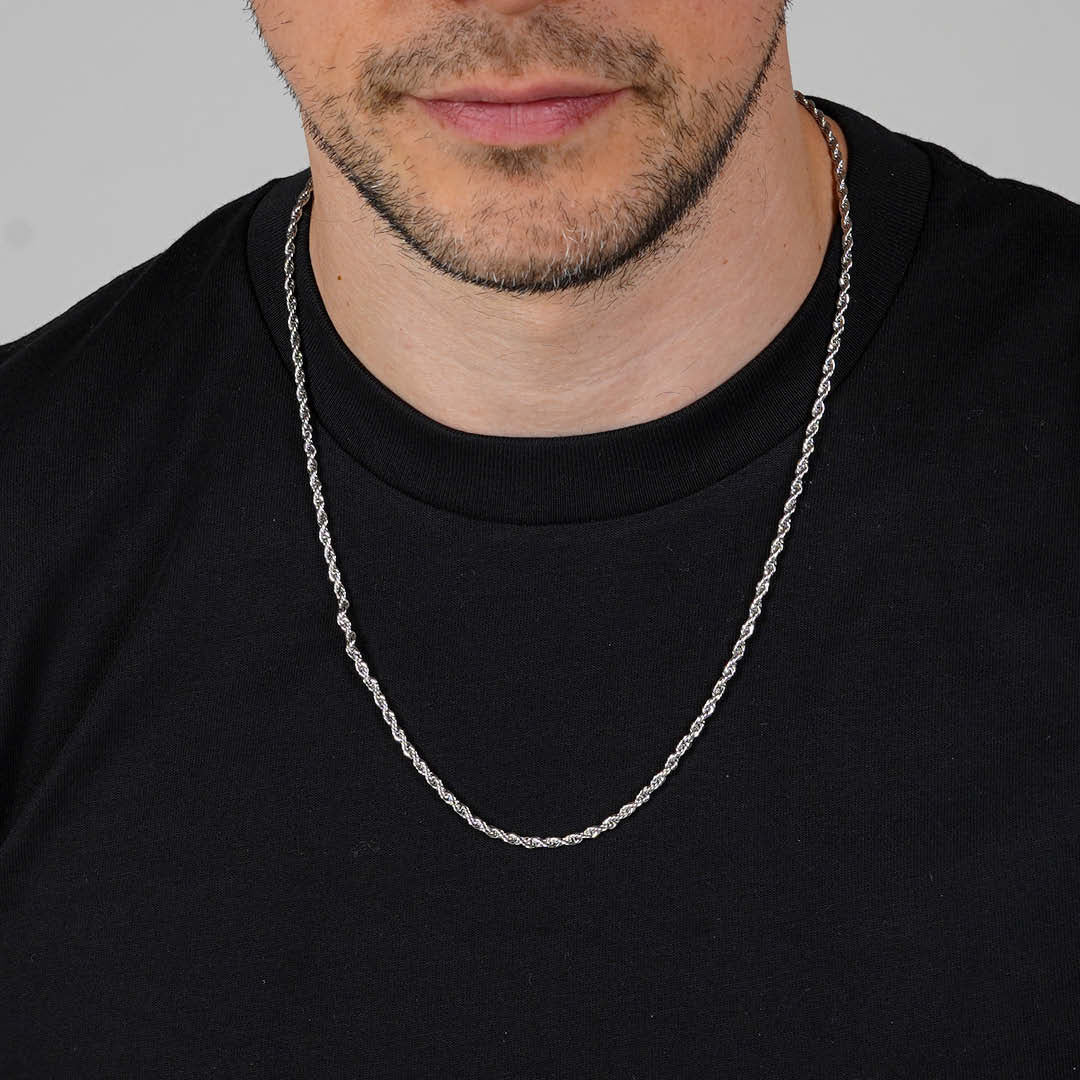 Silver Rope Chain - 3mm - Image 3