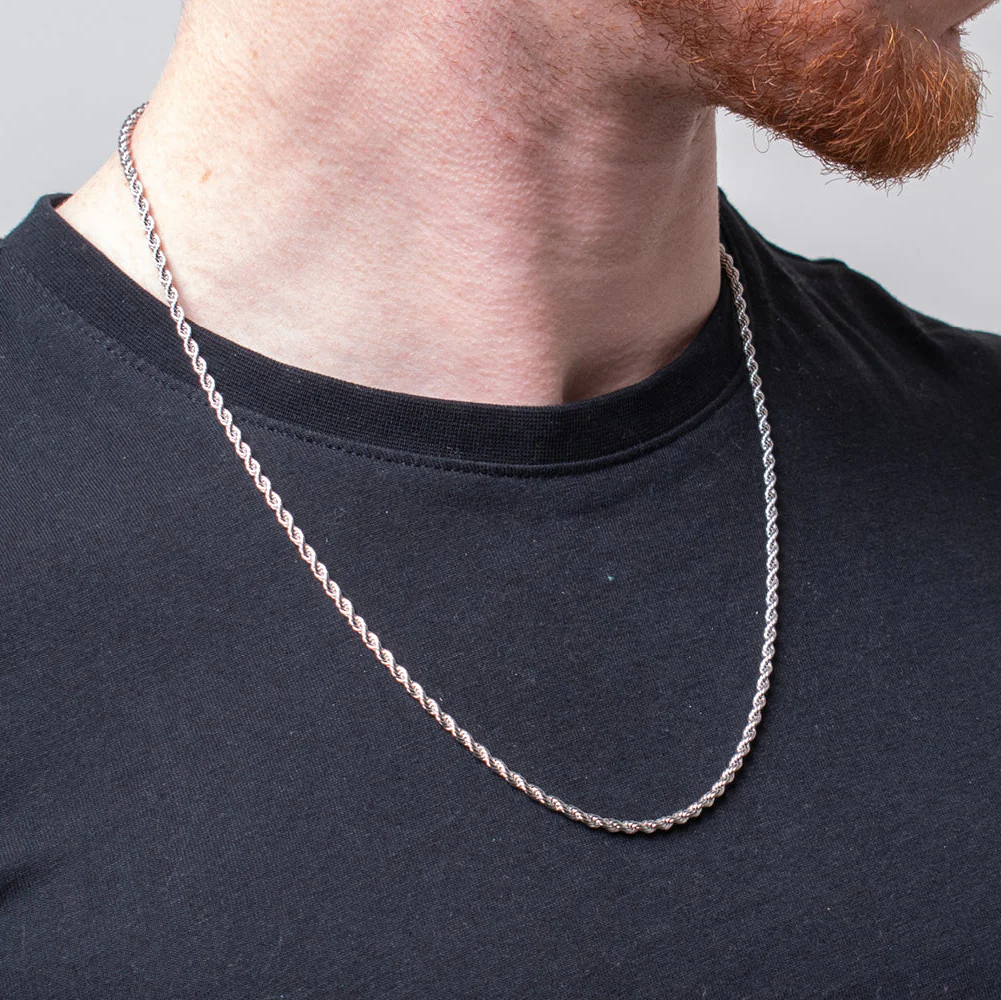 Silver Rope Chain - 3mm - Image 5