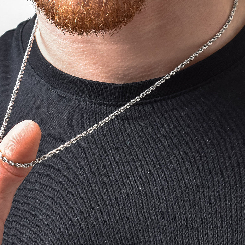 Silver Rope Chain - 3mm - Image 7